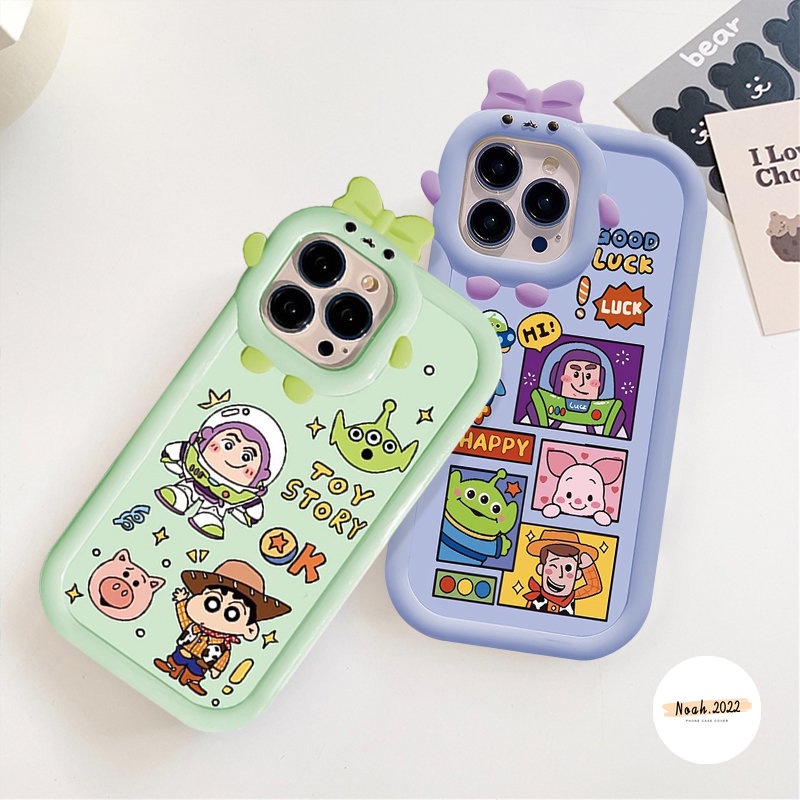 Cute Crayon Shin-chan 3D Ikatan Simpul Monster Case Untuk Redmi 9A A1 10 10A 9C 9T A1+10C 9catatan 10s 10 Pro 11 9 11s 811 Pro+POCO M3 X3 Pro NFC Mi 11 Lite Winnie Toy Cerita Soft Cover