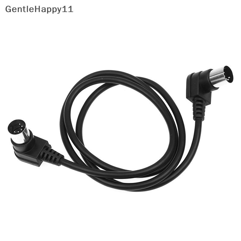 Gentlehappy Double 90derajat Sudut Kanan MIDI 5Pin Male To MIDI 5Pin Adaptor Kabel Colokan DIN id