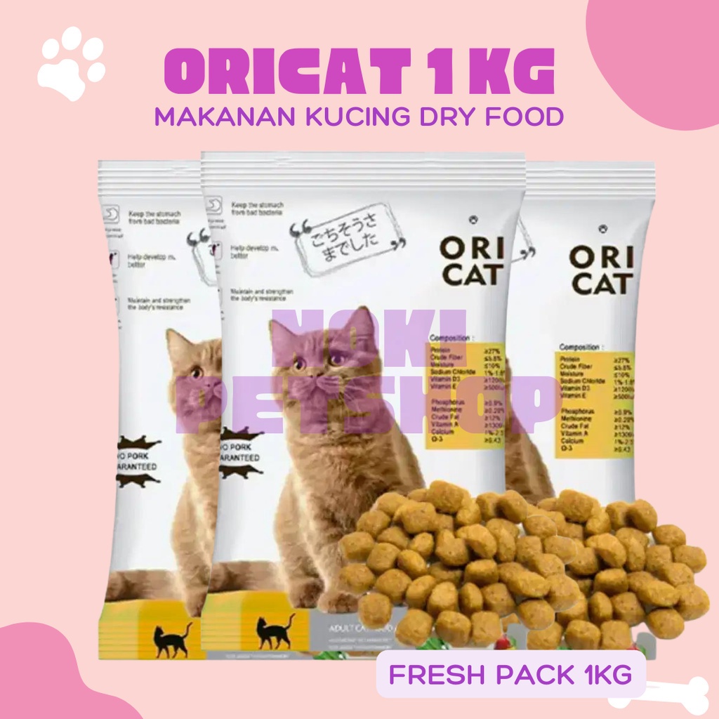 [BISA COD] ORICAT ADULT 1KG MAKANAN KUCING DEWASA ORI CAT KOTAK IKAN ORI CAT ADULT REPACK 1KG / ORI CAT FOOD / MAKANAN KUCING ORI CAT