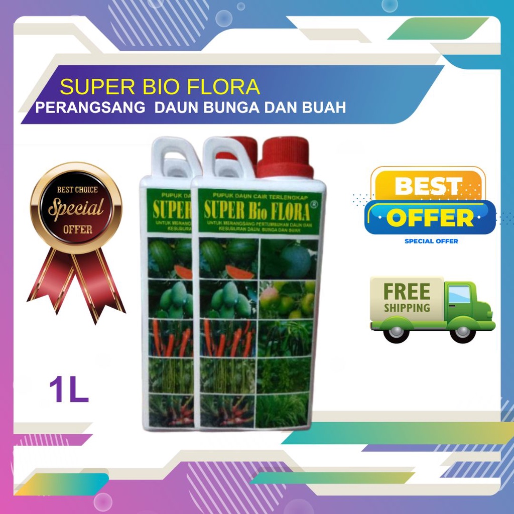 pupuk tanaman Pupuk Daun Cair Berkasiat Super Flora 1 Liter super bio flora