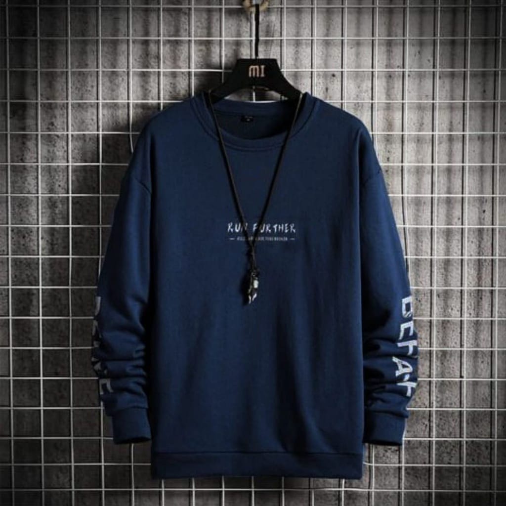 COD/DS2/ KAOS DISTRO PRIA LENGAN PANJANG RUN FURTHER BAHAN BABYTERRY