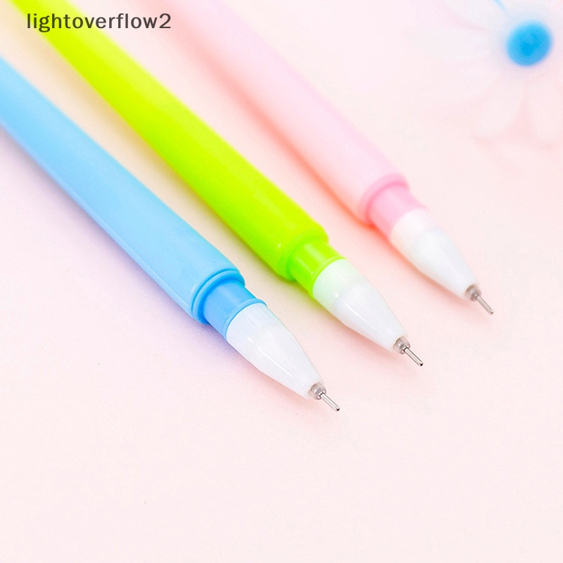 [lightoverflow2] 1pcs Bunga Kreatif Temukan Cahaya Dan Berubah Warna Gel Pen Bahan Silikon Ujian Siswa Wrig Sig Pen [ID]