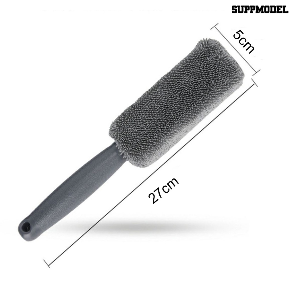 [SM Otomatis] Sikat Ban Lembut Gagang Panjang Desain Gantung Microfiber Wheel Wash Cleaning Brush Tire Rim Detailing Brush Aksesoris Mobil
