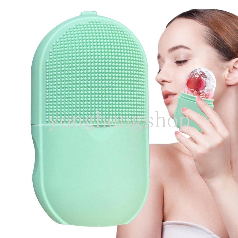 Silicone Ice Cube Tray Face Roller Cetakan Es Wajah Contour Rollers Ice Apply Pembersih Pijat Wajah Sikat Cuci Muka Alat Kecantikan Perawatan Kulit