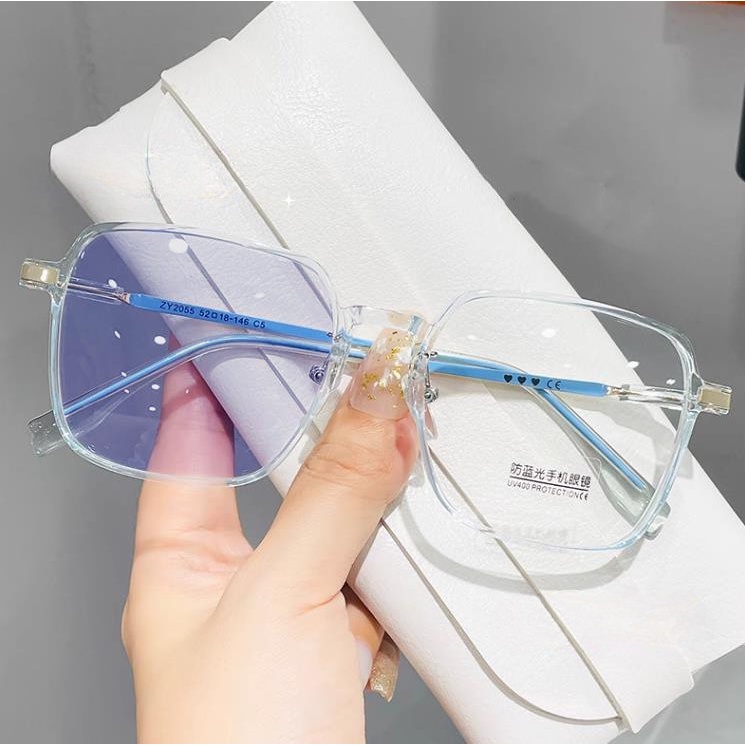 Kacamata Gradasi Mata Anti Radiasi Photochromic Wanita Pria Anti Blue Light Myopia UV400 Rabun Dekat Unisex Komputer Rabun Dekat