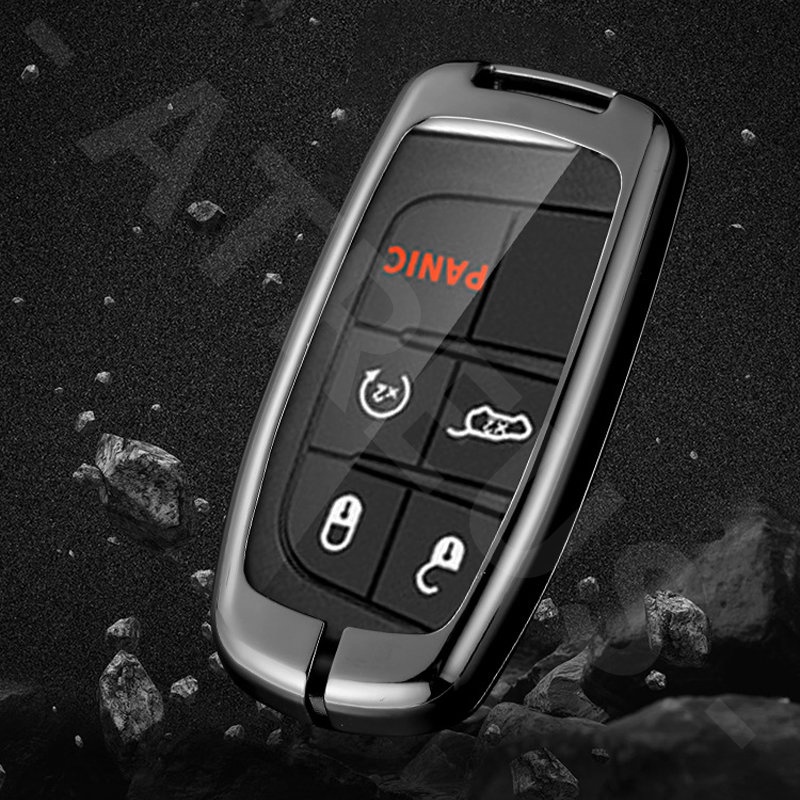 Jeep Zinc Alloy Bungkus Penuh Case Kunci Mobil Cover Kulit Serat Karbon Smart Key Protector Untuk Kompas Renegade2023 Willys Wrangler jk Grand Cherokee