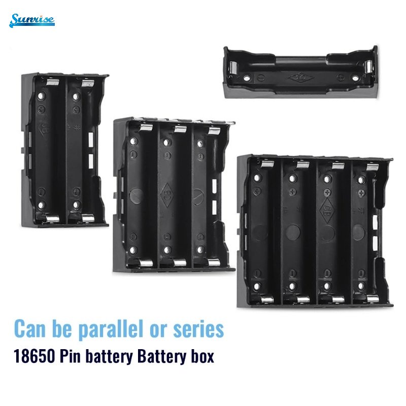Compact Safe Portable 3.7V Power Bank ABS Rechargeable Hold Cases Cases Tempat Baterai 18650simple Praktis Dengan 1.2x3 /4Slot