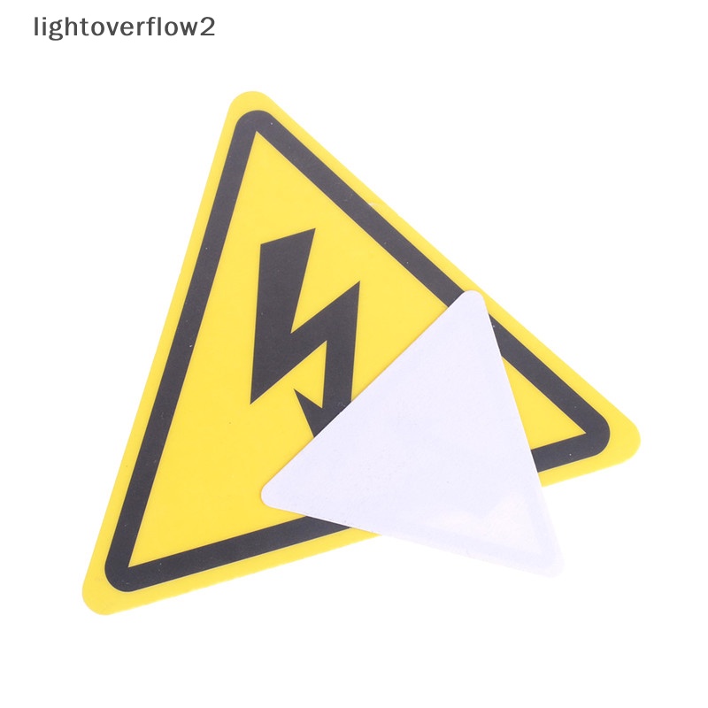 [lightoverflow2] 2 Pcs Bahaya Tegangan Tinggi Elektrik Peringatan Keamanan Label Tanda Stiker Decal [ID]