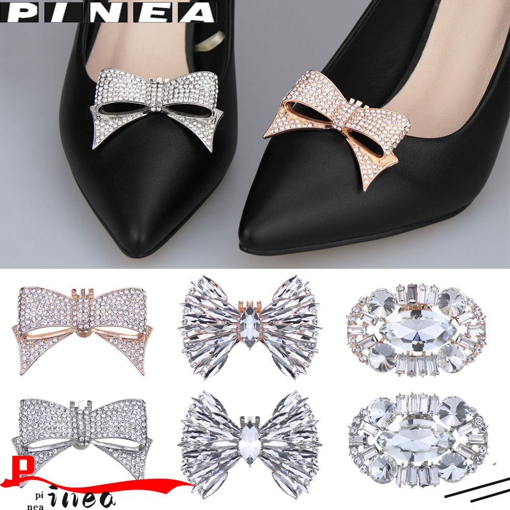 1Pc Shoe Decorations Clip Shiny Rhinestone Charm Buckle High Heel Shoes Clamp Wedding Accessories For Women