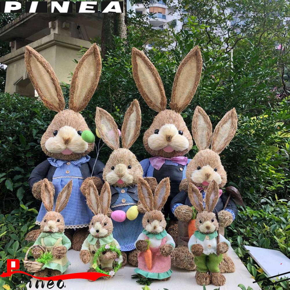 Nanas Kelinci Dekorasi Pernikahan Ornamen Pastoral Rumah Taman Paskah Pesta Jendela Tembak Props Standing Rabbits