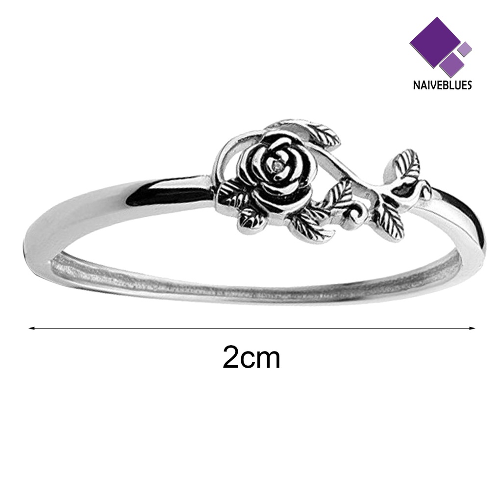 &lt; Naiveblues &gt; Cincin Kawin Desain Mawar Klasik Elegan Halus Wedding Ring Nikah