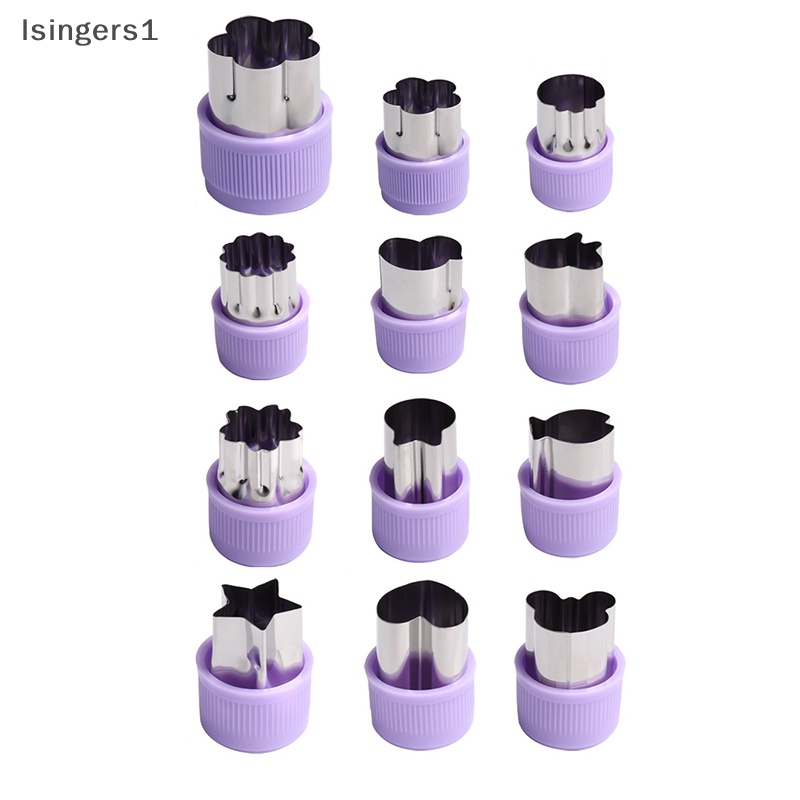 [lsingers1] 1pc Pemotong Sayuran Gagang Plastik Stainless Buah Cutg Die Gadget Dapur Butik