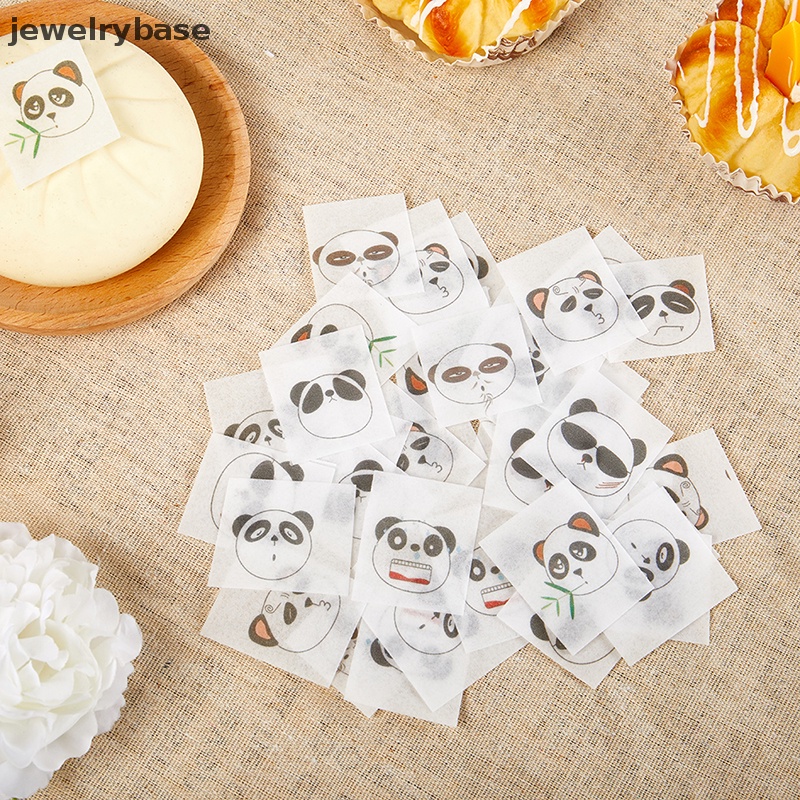 [jewelrybase] 42 Pcs Edible Gluous Rice Paper Kukus Roti Kartun Stiker Baking Paper Butik
