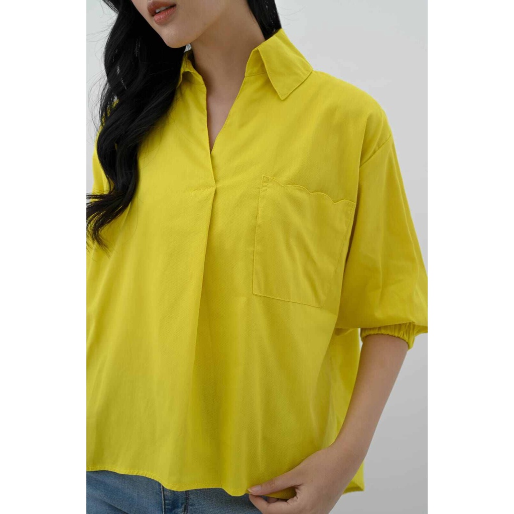 RUMI SHIRT - KEMEJA WANITA MOTIF POLOS