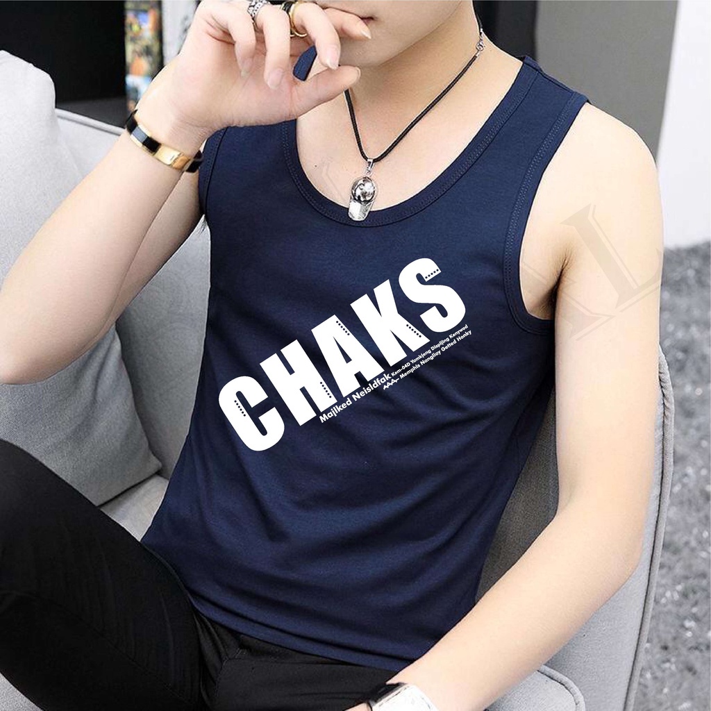 Bisa Bayar Di Tempat/ BS/COD//KAOS SINGLET CHAKS PRIA//TERLARIS