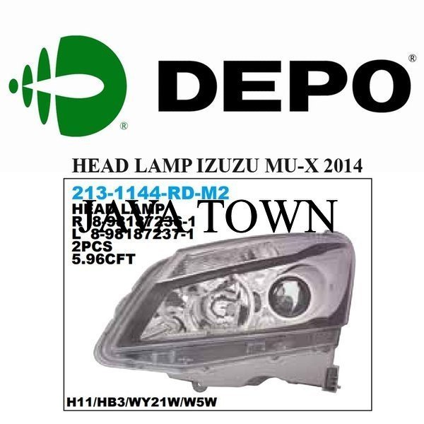 Diskon LAMPU DEPAN HEAD LAMP ISUZU MU-X MUX 2014 2015 KANAN KIRI DEPO VBE290