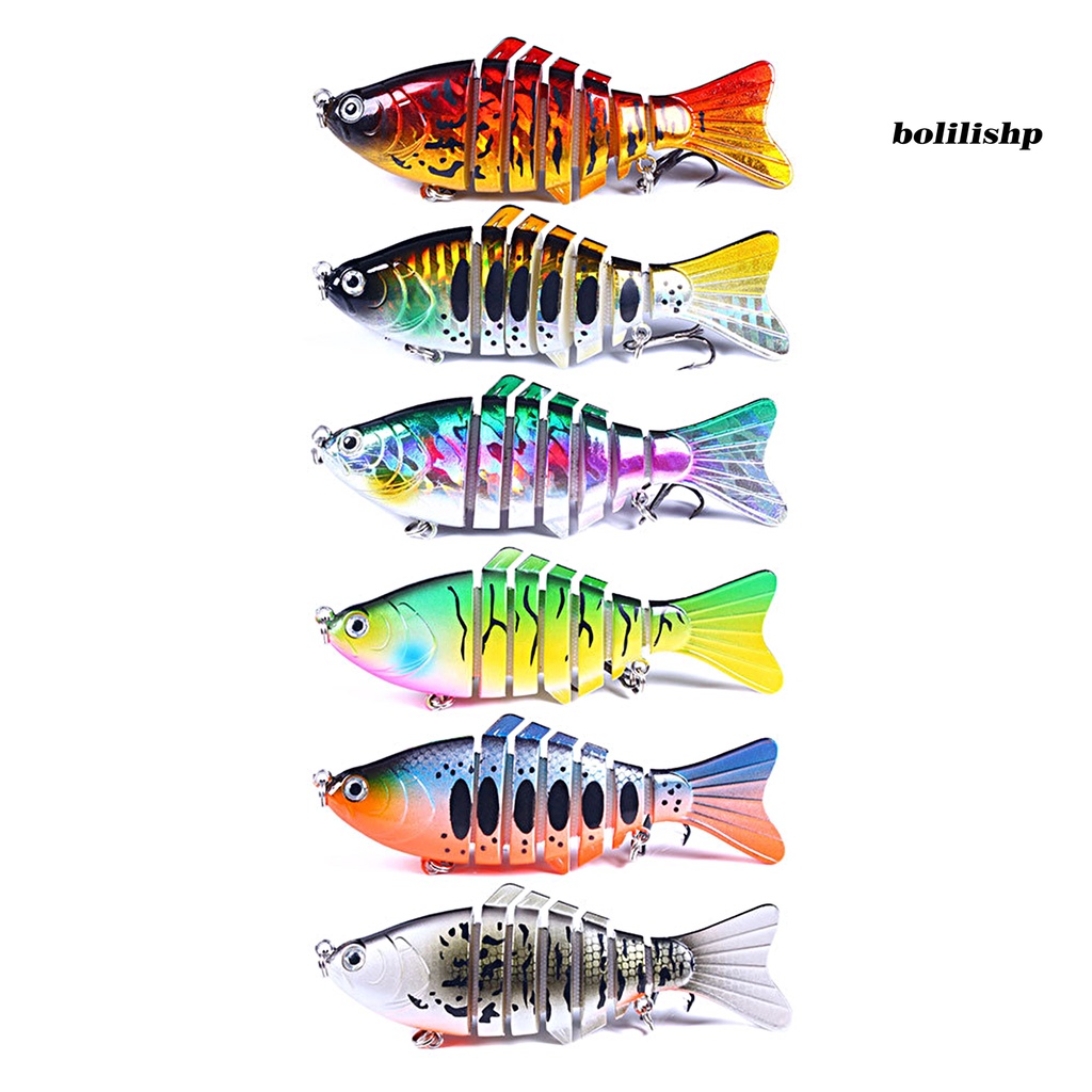 Bo-10cm/15.6g 7bagian Umpan Lure Hook Fish Tackle Tenggelam Wobblers Renang Umpan Pancing Perlengkapan Memancing