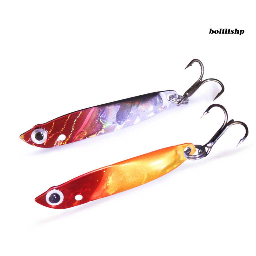 Bo-4cm Umpan Keras 3D Simulasi Fisheye Tajam Kait Warna Terang Angling Metal Trout Bass Tackle Memancing Umpan Memancing Luar Ruangan