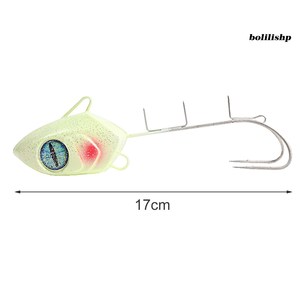 Bo-17cm/500g Kepala Ikan Kait Desain Bercahaya Ujung Kait Tajam Tahan Lama Kekuatan Tinggi 3D Simulasi Fisheye Memancing Compact Jig Head Fishing Hook Untuk Memancing Tanah