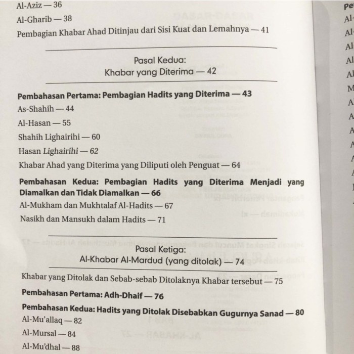 Buku Dasar-Dasar Ilmu Hadits - Penerbit Ummul Qura