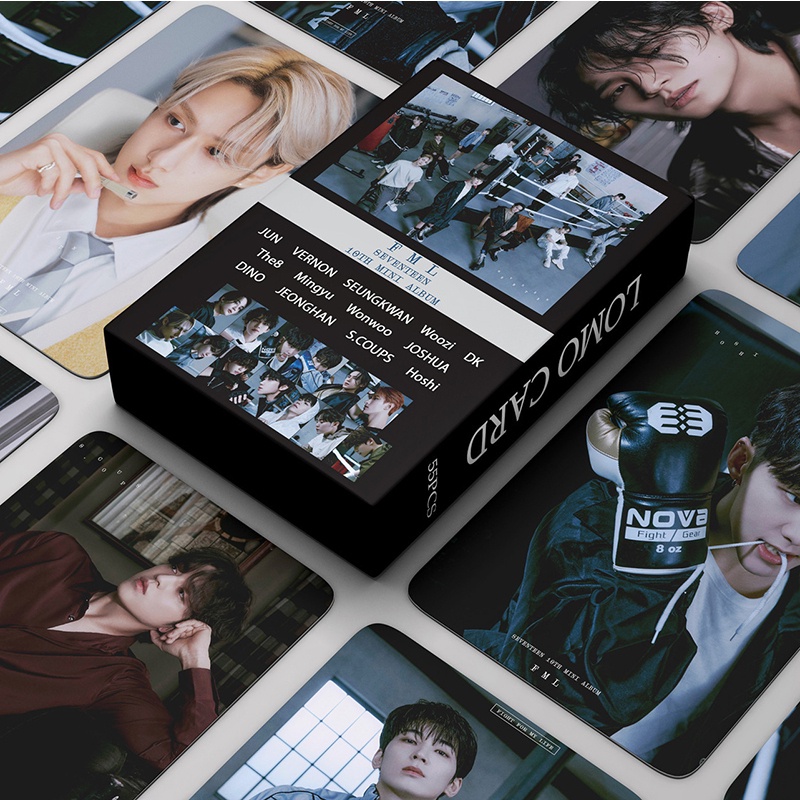 55pcs SEVENTEEN Photocards Sektor 17face THE SUN Darling POWER OF LOVE Attacca Pilihanmu Album Titik Koma LOMO card Kpop Postcard photo card