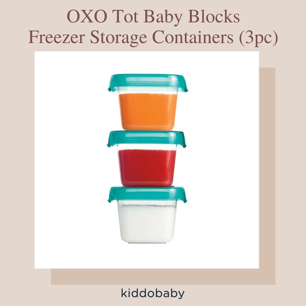 OXO Tot Baby Blocks Freezer Storage Containers (3pc) | Wadah Makanan