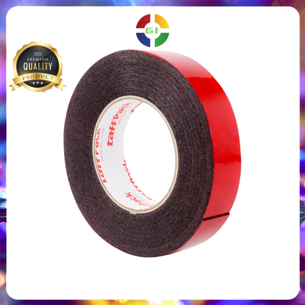 Lakban Double Tape Foam 10m 30 mm - Red