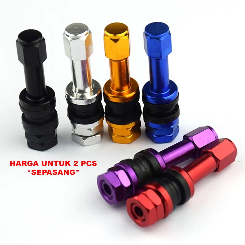 Pentil Ban Tubles Tubeless CNC Panjang Anodized Alumunium Anti Karat