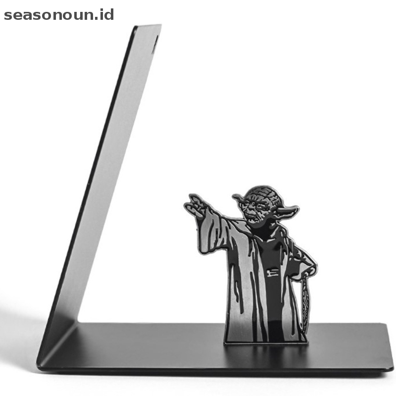 Seasonoun 1pc Rak Buku Besi Star Wars Master Yoda Rak Buku BOOKENDS Book Holder.