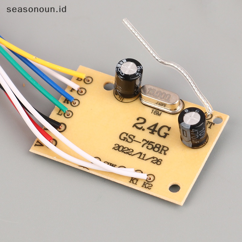 Seasonoun 2.4G 4CH RC Remote Control Sirkuit PCB Papan Pemancar Dan Penerima Remote Control Mainan Antena Radio System.