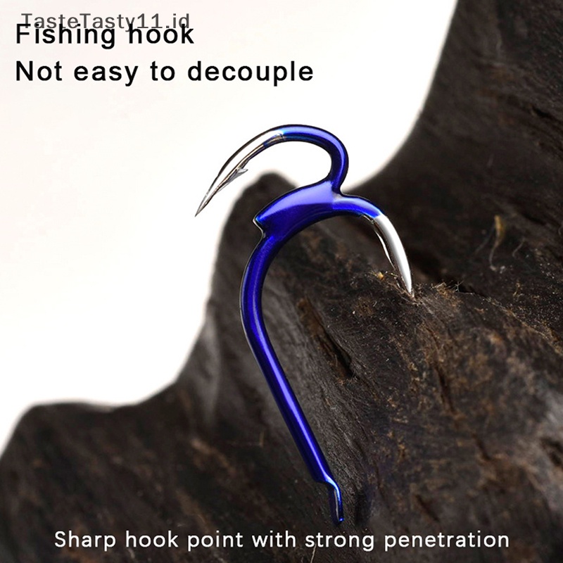 Tastetasty 10Pcs/lot High-carbon Steel Two Strength Tip Sharp Fighg Fishing Hook Dengan Perlengkapan Ikan Berduri Untuk Memancing Laut Kait Ganda.