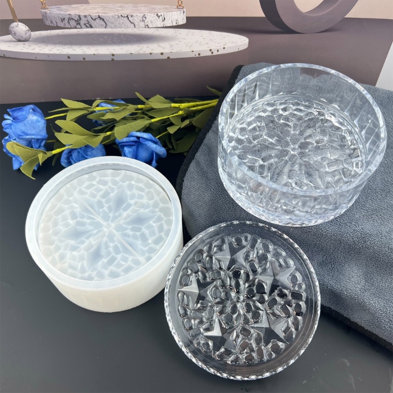 Siy Kotak Penyimpanan Besar Cetakan Silikon 3D Toples Kristal Epoxy Resin Cetakan Wadah Permen Kotak Perhiasan Membuat Perlengkapan Mudah Di
