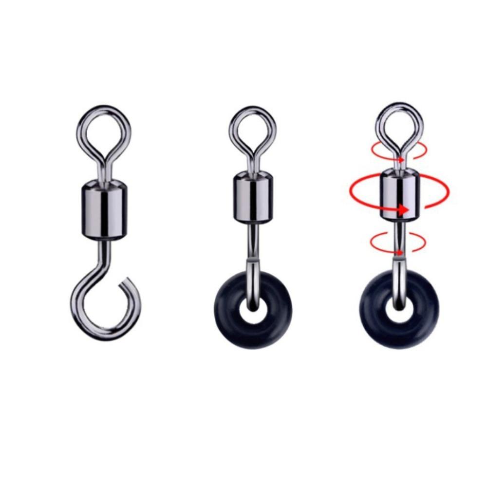 Lanfy Opening Rotating Ring Flexible Rotation Protective Wire Group 8bentuk Alat Sambungan Umpan Pancing Kait Tunggal Konektor Pancing