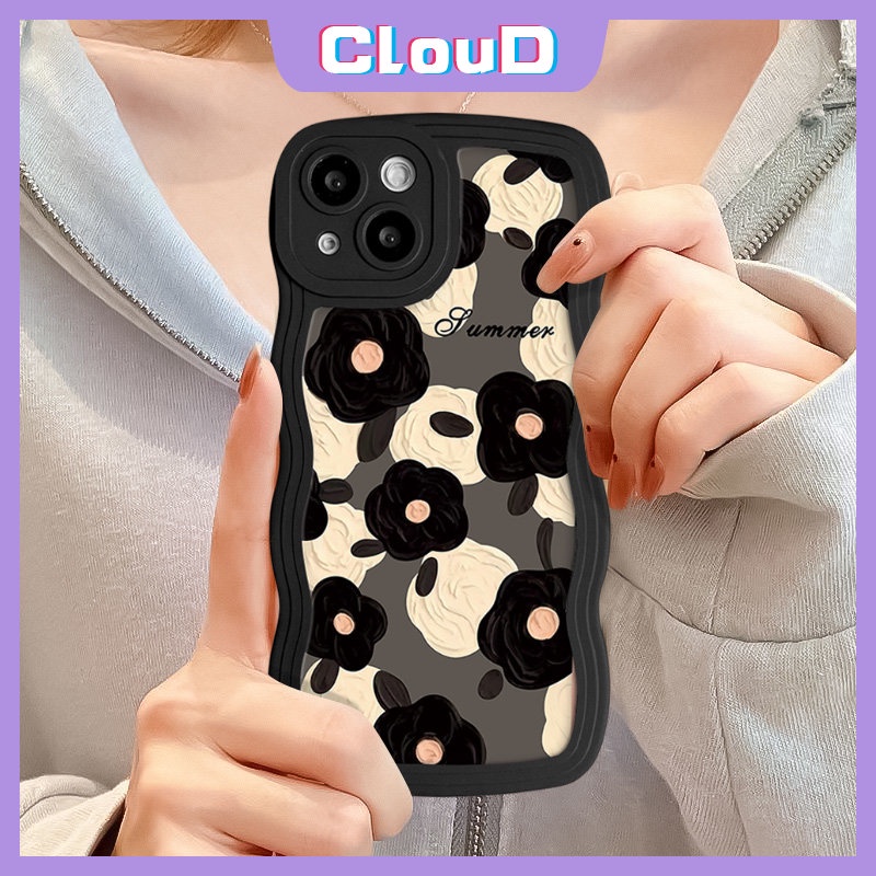 Case Bunga Lukisan Cat Minyak Untuk Redmi 9A 9 10 12C 10C 9T A1 10A 9C A1+Redmi Note11 9s 10s 11s 10 8 9 Pro POCO M3 X3 NFC Pro Mi 11T Pro Wavy Edge Summer Fresh Flower Lembut Sarung