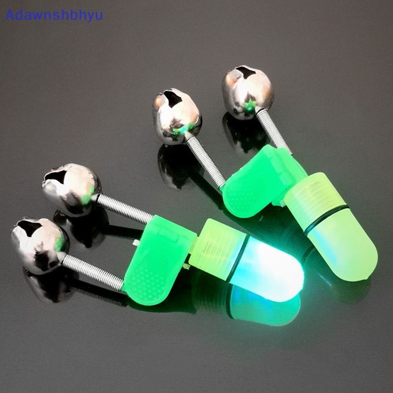 Adhyu 5pcs LED Malam Pancing Umpan Gigit Lampu Alarm Dengan Lonceng Kembar Cincin Memancing Bite Alarm Indikator Aksesoris Memancing Ikan Gurame ID