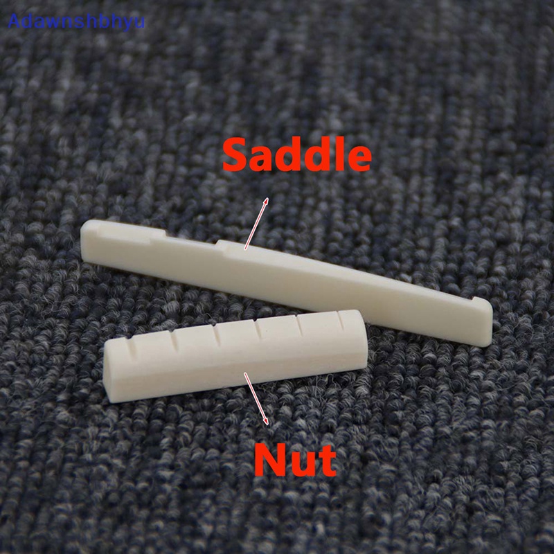 Adhyu String Guitar Bone Guitar Bridge Pin Saddle Nut Ivory Pin Jembatan Gitar Akustik Sapi lp Tailpiece Tremolo ID