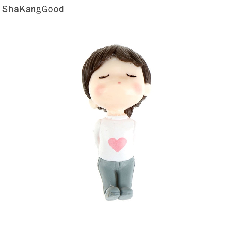 Skid 2pcs Miniatur Pasangan Kiss Untuk Dekorasi Terrariums Gnomes Taman Peri SKK