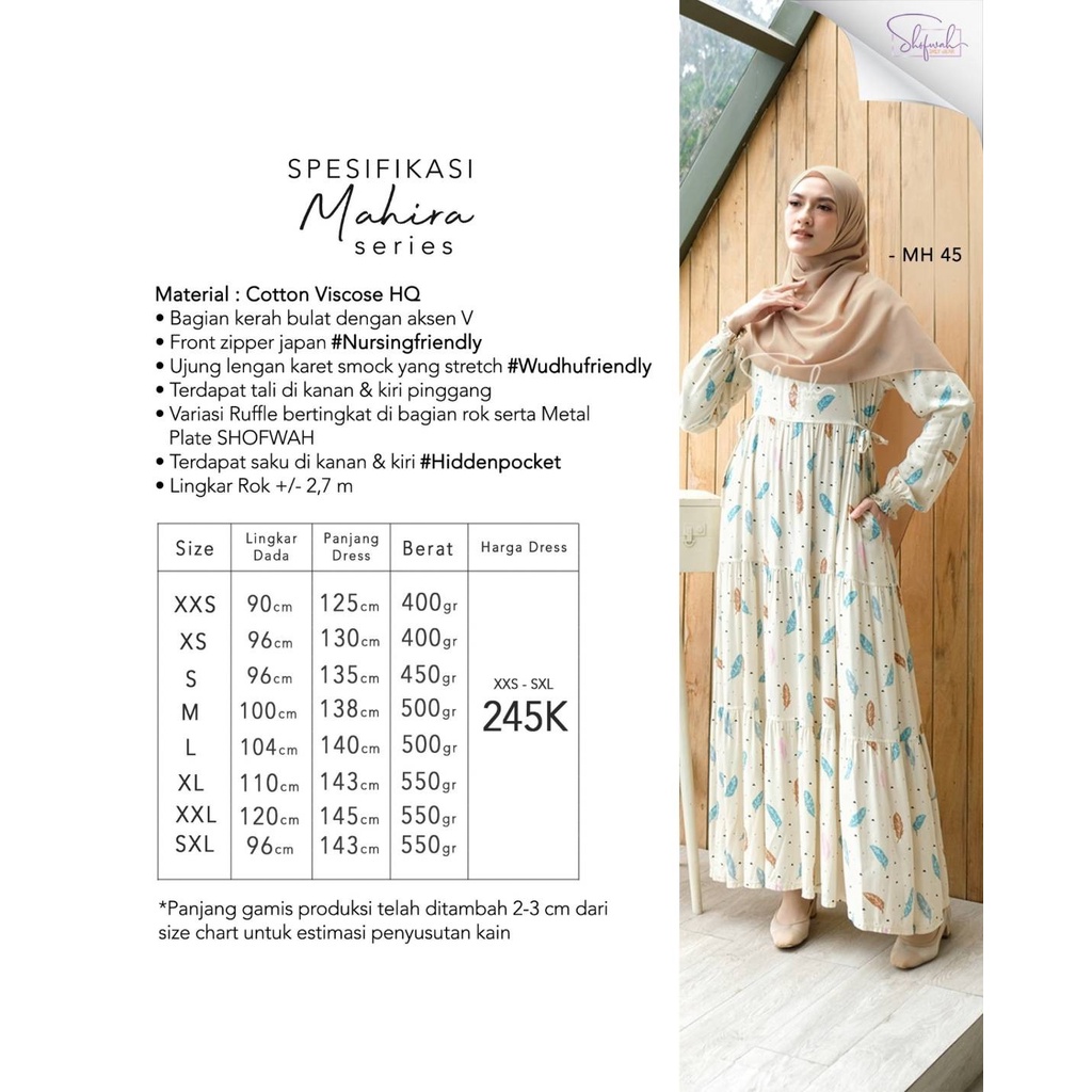Shofwah-Mahira 45 Dress Cantik