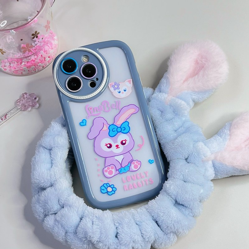 Circular Camera Protect Cream Soft Case IPhone 11 13 12 14 PRO Max Phone Case for Women Girl Cute Lina Bell Star Dailu