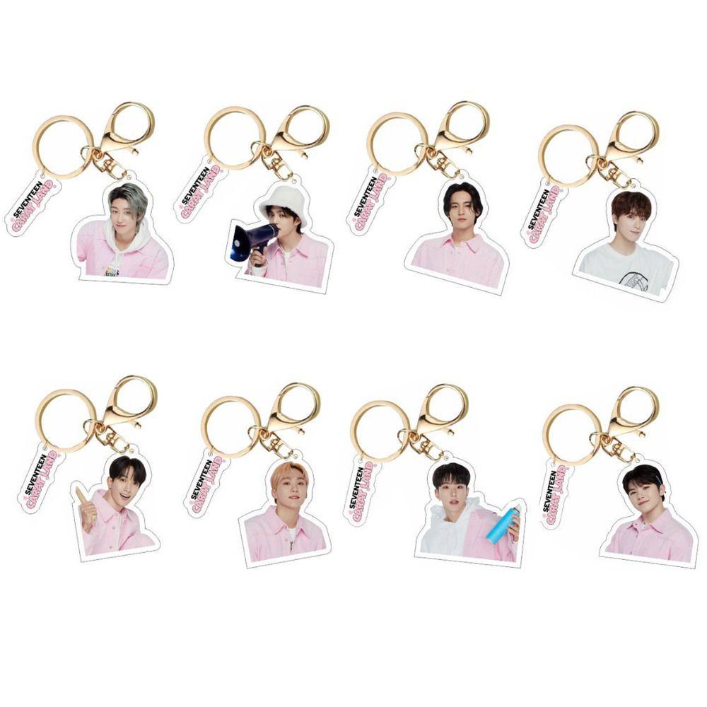 Lanfy Seventeen Gantungan Kunci Koleksi Pernak Pernik Gantungan Kunci Mobil Perhiasan Handbag Pendant Hanging Decoration Acrylic Seventeen Keyring