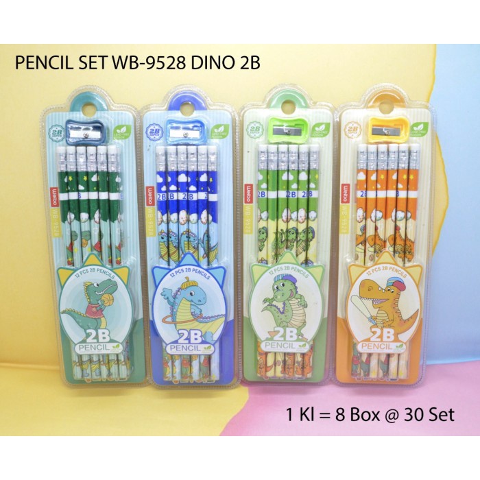 

pensil raut set 2b motif dino isi 12 -Zilong