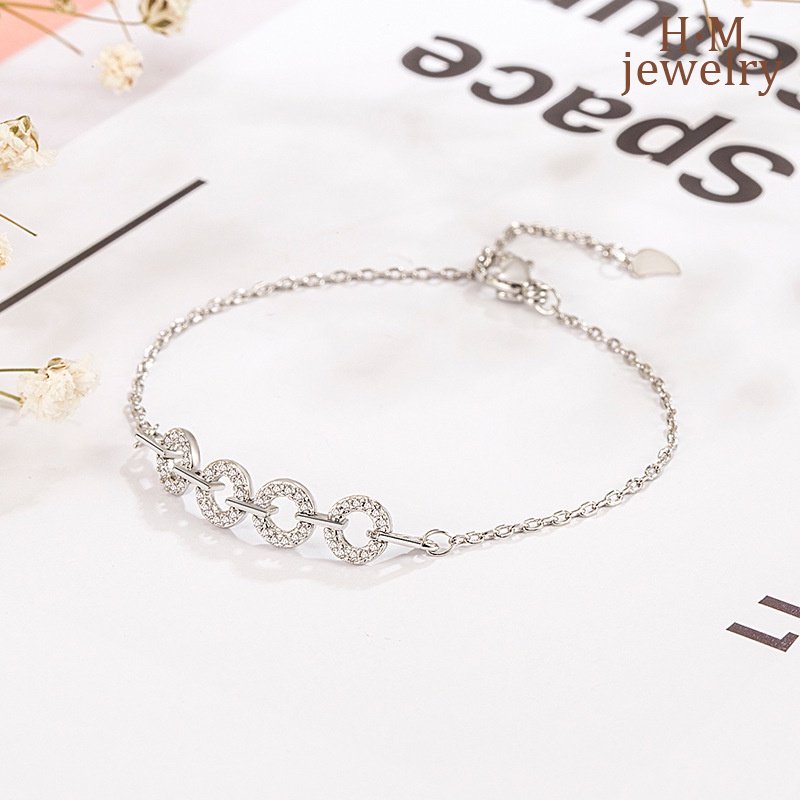 Ring Diamond Light Luxury and Simplicity Ins Style Bracelet Cold Style High-Grade Bracelet