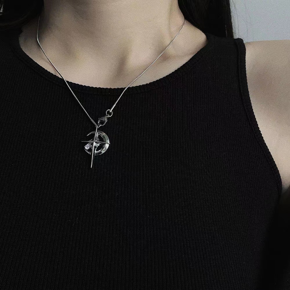 Kalung Perak Anti Karat Liontin Salib Galaxy Fashion