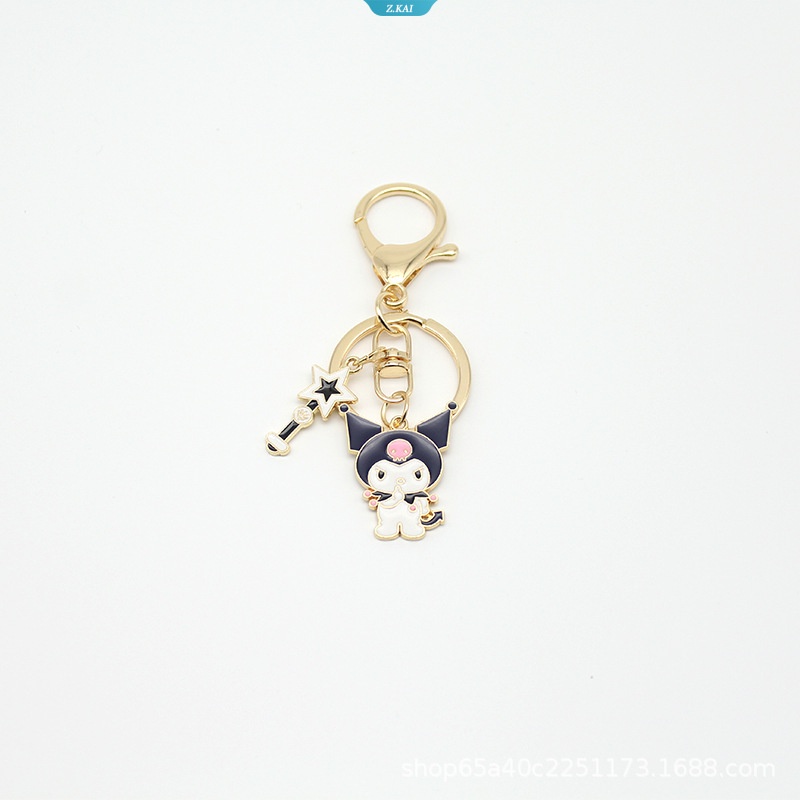 2023new Cute Sanrio Kulomi My Melody Metal Keychain Aksesoris Liontin Kunci Mobil Hadiah Untuk Teman Dan Pacar [ZK]