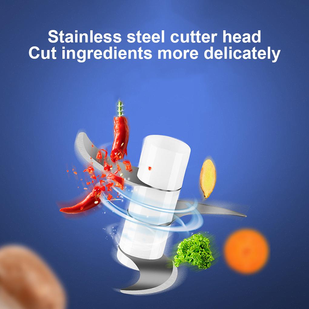Penggiling Bawang Putih 250ml 45W Listrik USB Rechargeable Kitchen Cooking Meat Masher Kitchen Cooking Sayur Chopper Processor