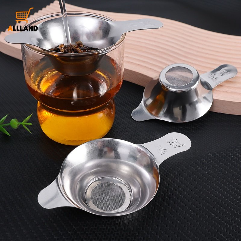 Saringan Teh Binaural Stainless Steel Tahan Lama/Reusable Fine Mesh Tea Infuser Filter Aksesoris Dapur