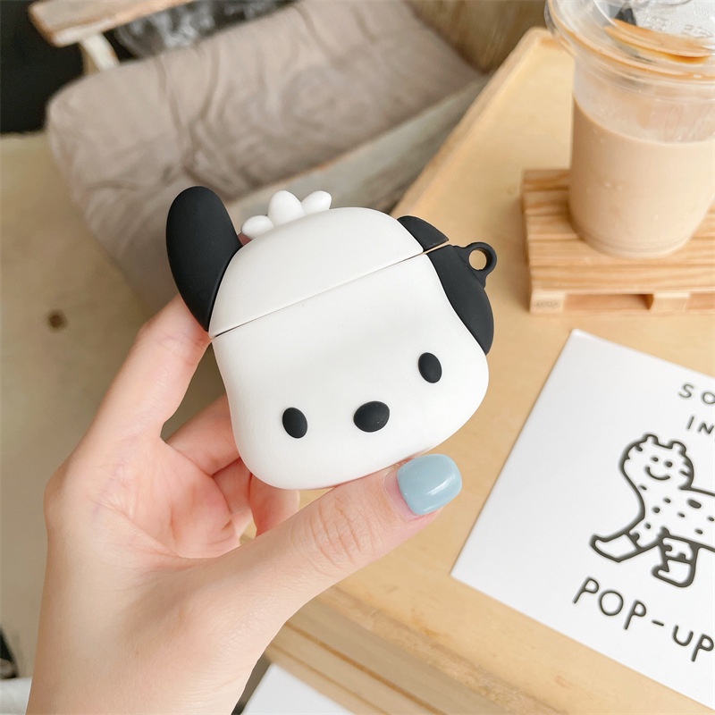 Kartun Lucu Pochacco Pocha Puppy Dog Bluetooth Earphone Pelindung Lembut Silikon Case Anti-Jatuh Cover Untuk Airpods1 2 3 Pro i12 i10 i11 i9s inpods 12 13 Pro i13 Airpods3