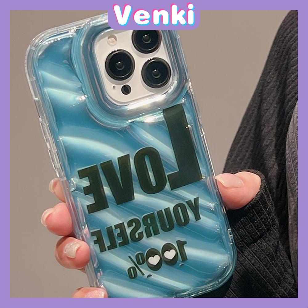 VENKI - For iPhone 11 iPhone Case Laser Reflective Transparent Phone Case TPU Soft Shockproof Airbag Case Protective Camera Blue English Compatible with iPhone 14 13 Pro max 12