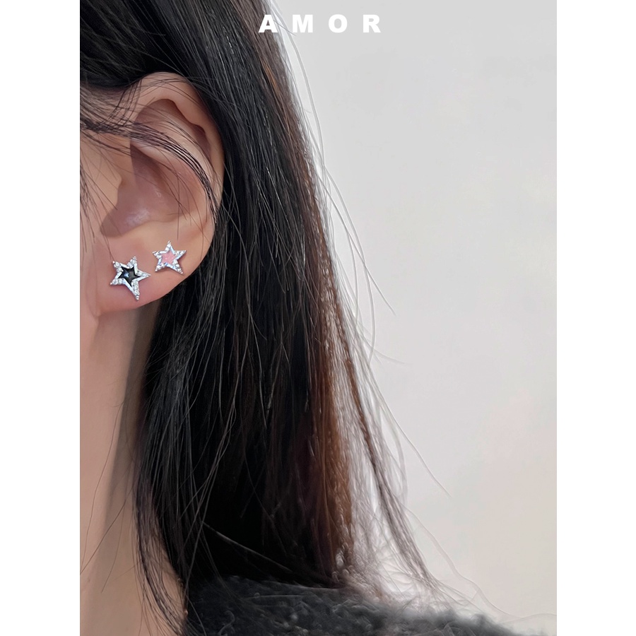 Anting Tusuk Tulang Telinga Bentuk Bintang Y2K
