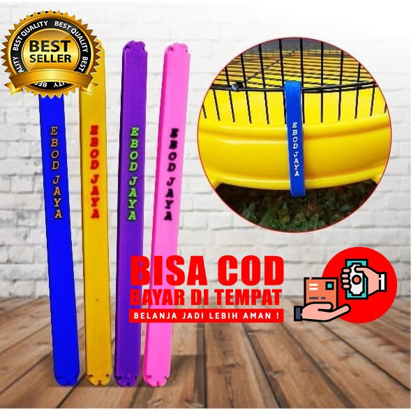 JUAL KLEM PLAT KARET EBOD JAYA 1 PC JEPITAN ANTI KARAT PENGAIT TEBOK SANGKAR BRG MURAI ANIS LOVEBIRD